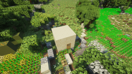 A 4 by 4 field room in Malta in Minecraft
