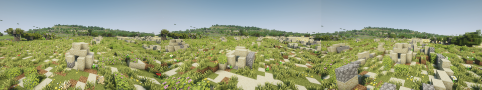 A small round girna, whole, ruined and enclosed, in Malta in Minecraft