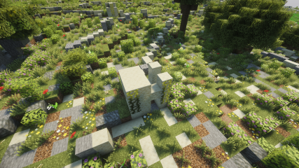 A ruined 4 by 3 field room in Malta in Minecraft